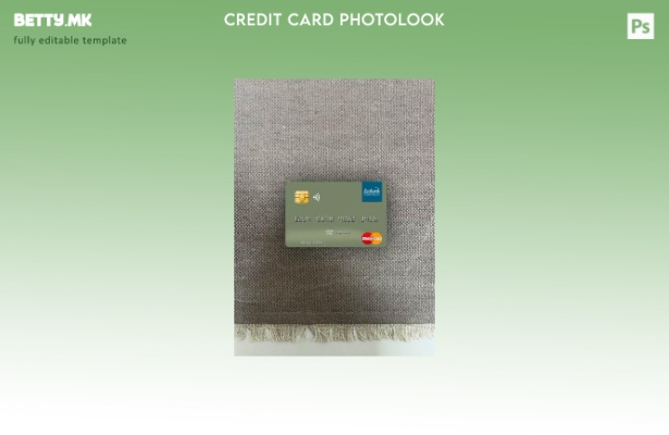 Модерен стил на предниот шаблон за фото изглед на мастеркарти на Того Ecobank